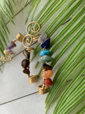 3 Pc Wrapped Chakra Hair Jewelry